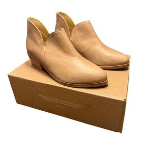 Nisolo Anthropologie Everyday Ankle Boots Almond Beige Leather Women's Size‎ 10